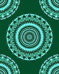 Intricate Teal Mandala Pattern Rug