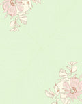 Pale Green Floral Line Art Rug