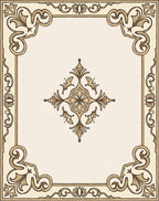 Classic Scrollwork Floral Pattern Rug