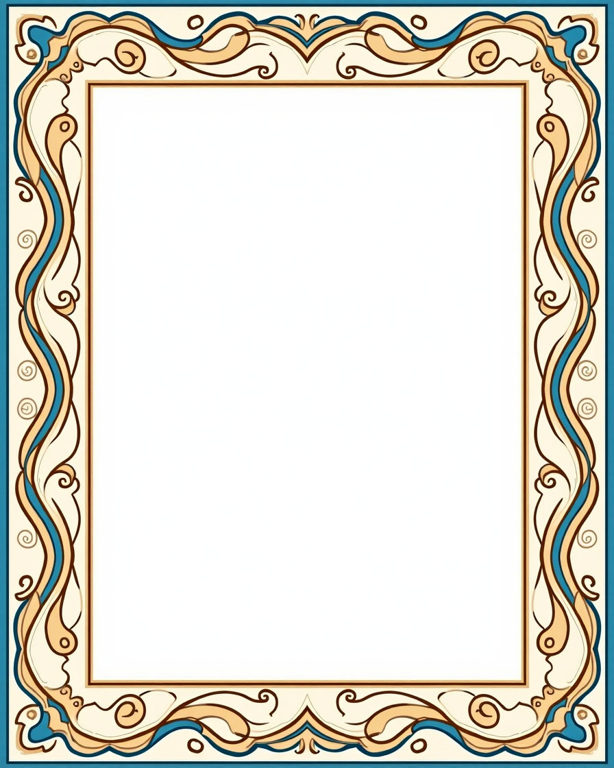 Art Nouveau Swirls And Curves Rug