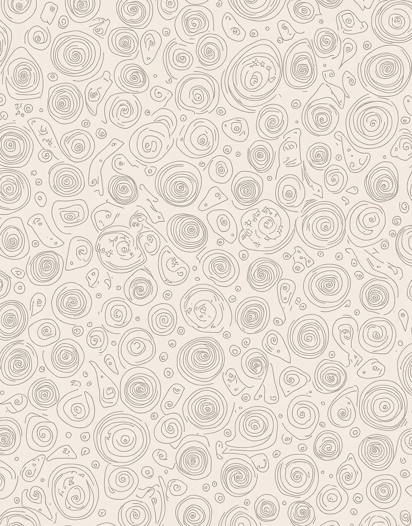 Abstract Spiral Blob Organic Pattern Rug