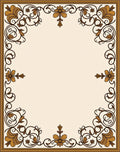 Ornate Floral Scrollwork Design Rug