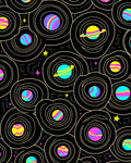 Abstract Cosmic Planets Swirl Rug