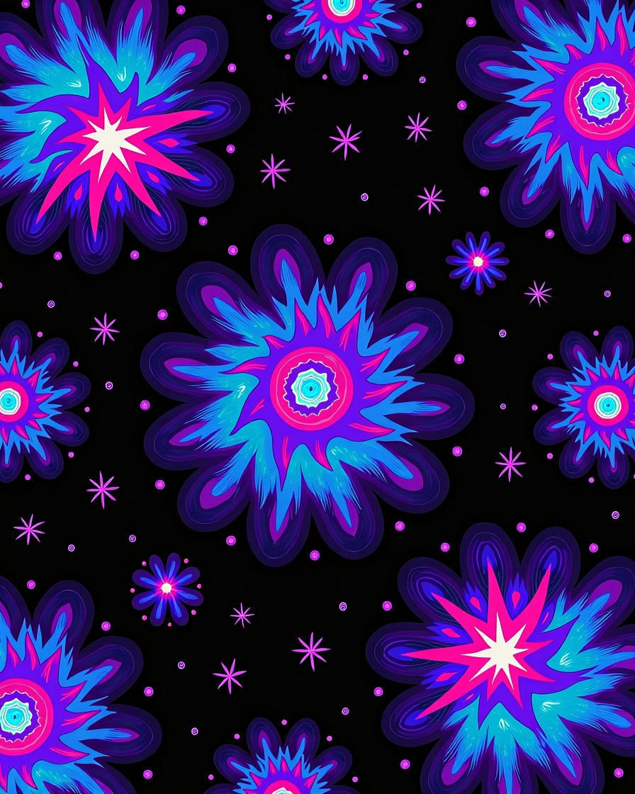 Vibrant Exploding Floral Medallion Rug