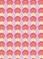 Art Deco Stylized Fan Pattern Design Rug