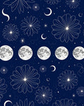 Celestial Moon Flower Garden Design Rug