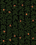 Green Fir Branch Orange Berry Rug