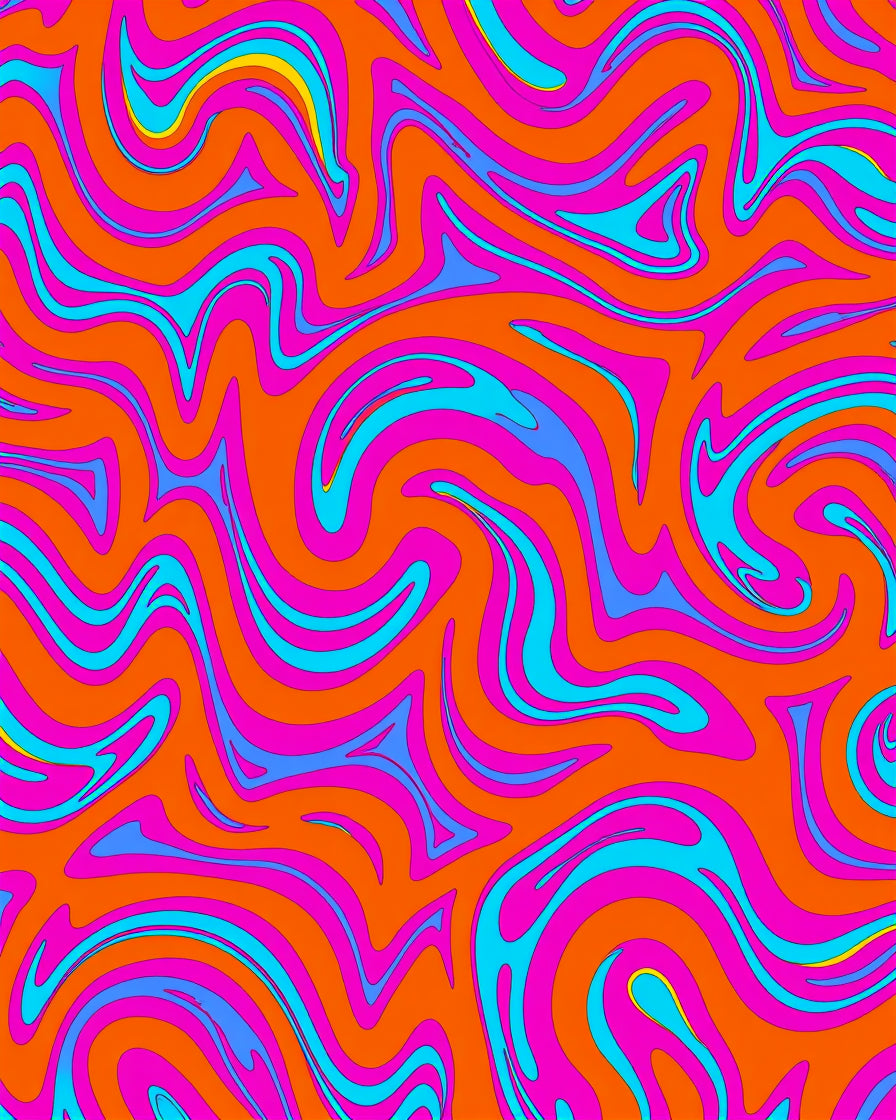 Vibrant Swirls Bold Pattern Rug