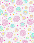 Whimsical Swirls and Dots Pattern Rug