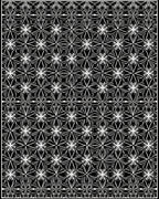 Intricate Floral Line Art Pattern Rug