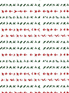 Abstract Red Green Symbol Pattern Rug