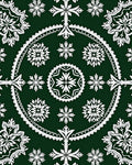 Foliate Snowflake Traditional Pattern Rug
