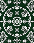 Foliate Snowflake Traditional Pattern Rug