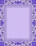 Ornate Purple Floral Botanical Design Rug