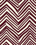Bold Burgundy Zigzag Pattern Rug