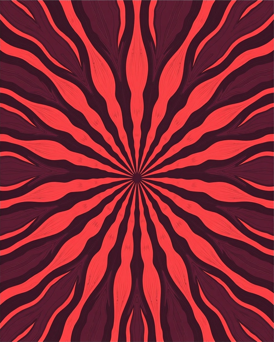 Radiant Radial Petal Pattern Rug