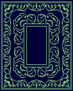 Elegant Floral Frame with Creatures Rug