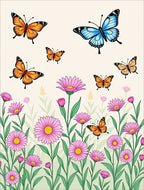 Butterflies Floral Garden Delight Design Rug