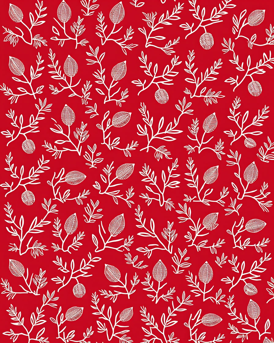 Romantic Red Flora Pattern Design Rug