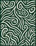 Organic Swirl Pattern Decorative Rug