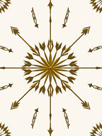Gold Starburst Arrow Pattern Rug