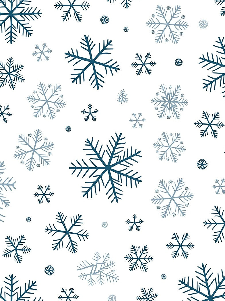 Winter Teal Snowflakes Blanket Rug