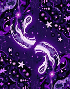 Bold Electric Purple Whimsical Pattern Rug