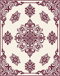 Elegant Floral Scrollwork Design Rug