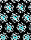 Winter Snowflake Medallion Black Rug