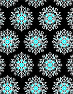 Winter Snowflake Medallion Black Rug