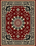 Ornate Floral Borders Traditional Rug