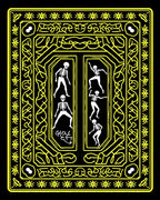 Gothic Yellow Skeleton Dancing Border Rug