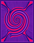 Vibrant Purple Pink Swirl Pattern Rug