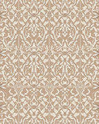 Intricate Floral Patterned Beige Rug