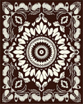 Intricate Floral Mandala Pattern Rug