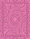 Pink Swirling Concentric Lines Design Rug