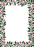 Red Berry Vine Garland Rug