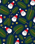 Festive Santa Claus Spruce Snowflakes Stars Rug