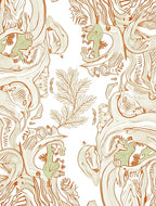 Organic Woodland Motif Abstract Rug