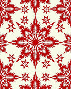 Red Floral Burst Medallion Design Rug