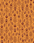 Line Art Organic Floral Pattern Rug