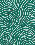 Abstract Teal Cream Swirl Pattern Rug