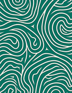 Abstract Teal Cream Swirl Pattern Rug
