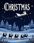Night Sleigh Ride Festive Pattern Rug