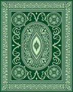 Emerald Green Ornate Floral Medallion Rug
