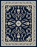 Classic Floral Scrollwork Inspired Design Rug