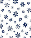 Navy Blue Snowflake Scatter Rug