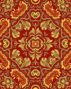 Intricate Floral Medallion Pattern Rug