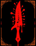 Gothic Red Blood Splatter Blade Rug