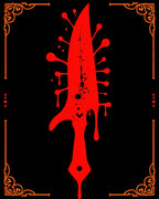 Gothic Red Blood Splatter Blade Rug